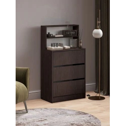 Комод, 111x60x33 см, ЛДСП, темно-коричневый Комод, 111x60x33 см, ЛДСП, темно-коричневый