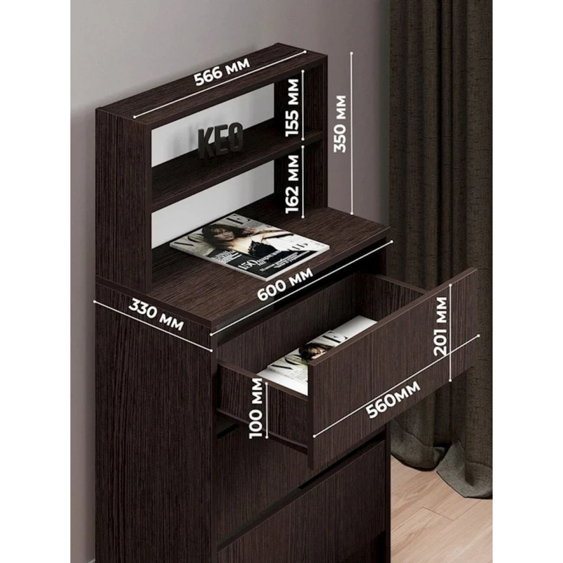 Komod, 111x60x33 sm, LDSP, tünd qəhvəyi