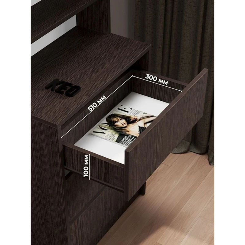 Komod, 111x60x33 sm, LDSP, tünd qəhvəyi