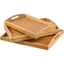 Набор подносов NH_MNDGTA20, 22x35/25x38/30x40 см, бамбук, коричневый, 3 шт Набор подносов NH_MNDGTA20, 22x35/25x38/30x40 см, бамбук, коричневый, 3 шт