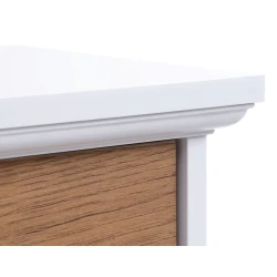 Шкаф для обуви JYSK Oldekrog 132x55x25 см, 3 секции, белый/коричневый Шкаф для обуви JYSK Oldekrog 132x55x25 см, 3 секции, белый/коричневый