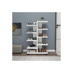 Подставка для обуви Ev Pus Albino, ЛДСП, белая, 93х60х26 см Подставка для обуви Ev Pus Albino, ЛДСП, белая, 93х60х26 см