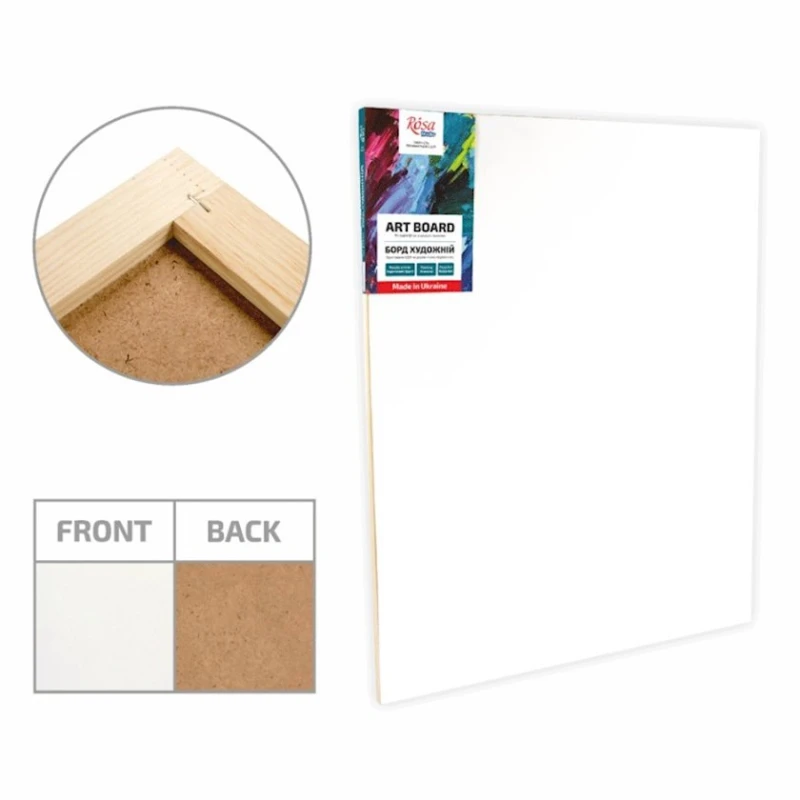 Борд художественный на подрамнике Rosa Studio, МДФ, акриловый грунт, 35x35 см, белый Борд художественный на подрамнике Rosa Studio, МДФ, акриловый грунт, 35x35 см, белый