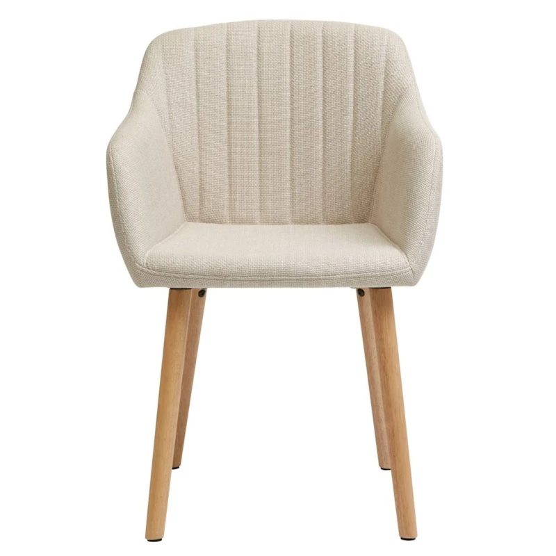 Стул JYSK Adslev, 59х60х80 см, бежевый/коричневый, 2 шт Стул JYSK Adslev, 59х60х80 см, бежевый/коричневый, 2 шт