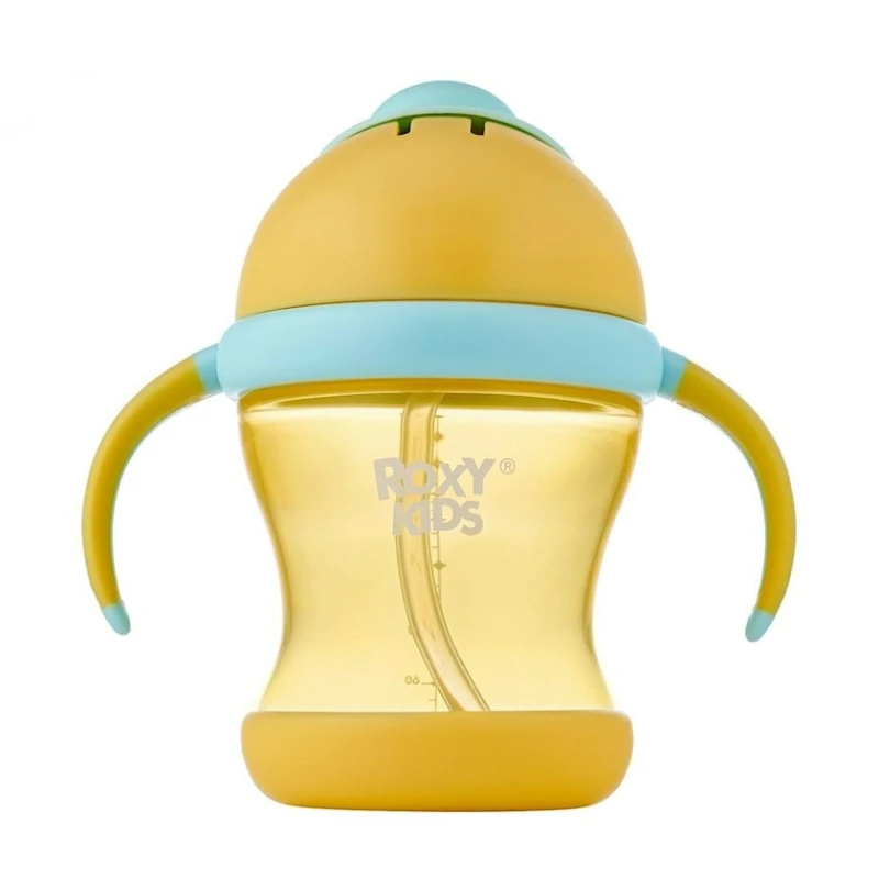Поильник-непроливайка Roxy Kids RFD-008-B, желтый, 200 мл Поильник-непроливайка Roxy Kids RFD-008-B, желтый, 200 мл