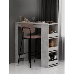 Барная стойка Keo, 44.6x110x106.5 см, ЛДСП, цвет бетона Барная стойка Keo, 44.6x110x106.5 см, ЛДСП, цвет бетона