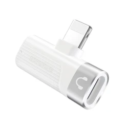 USB Конвертер Borofone BV14 Dual Lightning Digital Audio Converter, Белый USB Конвертер Borofone BV14 Dual Lightning Digital Audio Converter, Белый