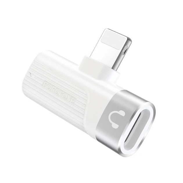 USB Конвертер Borofone BV14 Dual Lightning Digital Audio Converter, Белый