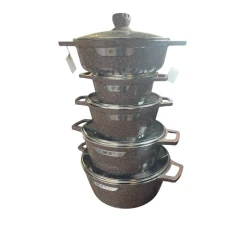 Набор кастрюль, гранит, коричневый, 10 предметов, кастрюли 20/24/28/32 см, сковорода 28 см Набор кастрюль, гранит, коричневый, 10 предметов, кастрюли 20/24/28/32 см, сковорода 28 см