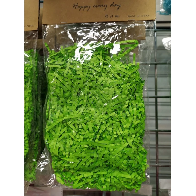 Hədiyyə qutuları üçün doldurucu,yaşıl,doğranmış kağız (2197101)