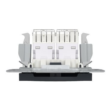 Розетка для интернета и телефона Schneider Electric Asfora EPH4800171, серая