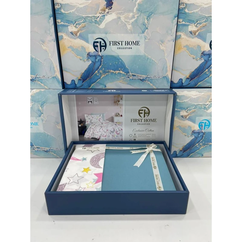 Комплект детского постельного белья First Home SHA-00002583, хлопок, полутораспальный, простыня 160х240 см, пододеяльник 160х220 см, наволочка 50х70 см, 1 шт, разноцветный Комплект детского постельного белья First Home SHA-00002583, хлопок, полутораспальный, простыня 160х240 см, пододеяльник 160х220 см, наволочка 50х70 см, 1 шт, разноцветный