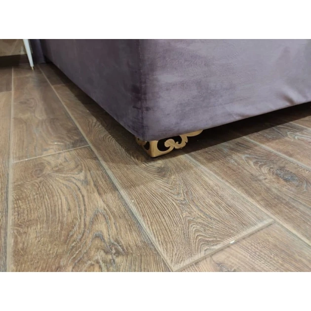 Двуспальная кровать Art_ikili_yataq 100, ламинат/текстиль, сиреневая, 120x200х200 см