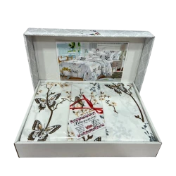 Комплект постельного белья Bluemarine YT-BL-011, двуспальный, хлопок, белый