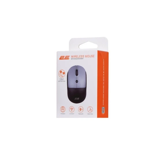 Мышь 2E MF218 Silent WL BT Black/Gray Мышь 2E MF218 Silent WL BT Black/Gray