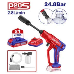 Мойка высокого давления Emtop ELPW20362, 20В, 24.8 бар, 2.8 л/мин, с аккумулятором 2Ач Мойка высокого давления Emtop ELPW20362, 20В, 24.8 бар, 2.8 л/мин, с аккумулятором 2Ач