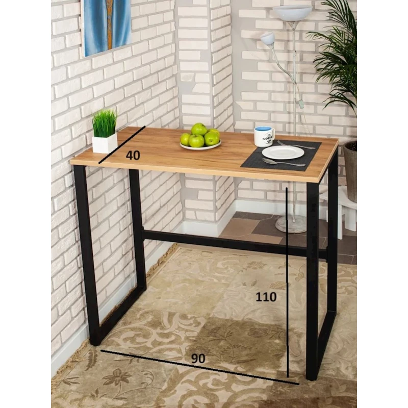 Барная стойка 3563_LoftBarStolBVotan, 90x40x110 см, ЛДСП, коричневая Барная стойка 3563_LoftBarStolBVotan, 90x40x110 см, ЛДСП, коричневая