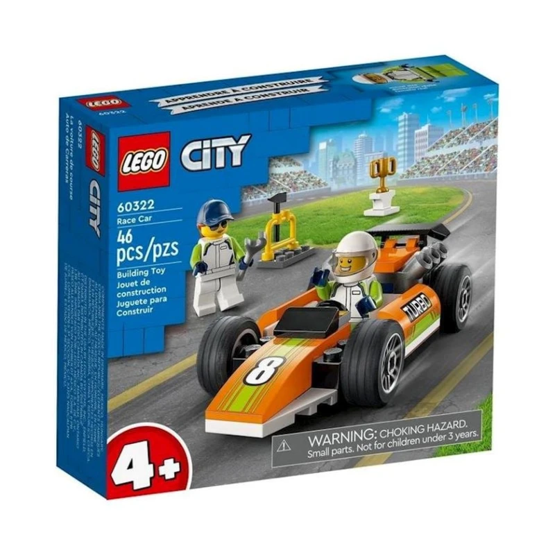 Конструктор LEGO City Race Car 60322, 4+ лет, 46 элементов