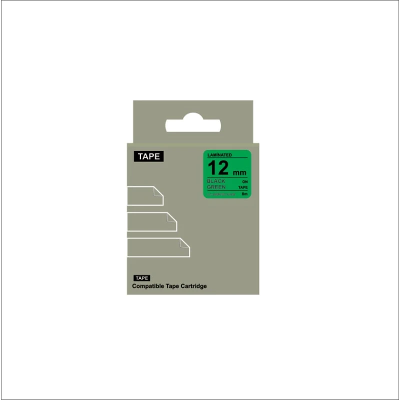 Epson Label Lent Tape 12mm/8m, Black/Green