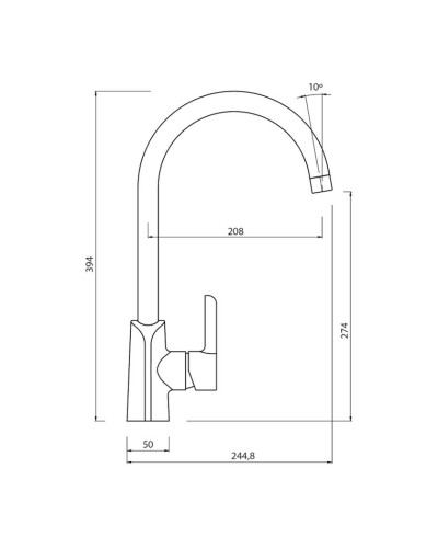 Qarışdırıcı Aquasanita Sabia Grace 5523JG-700
