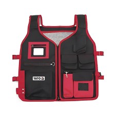 Alətlər üçün jilet Yato YT-7405, qara/qırmızı