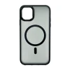 Çexol Magsafe Apple iPhone 11 üçün, Matte Black/Transparent