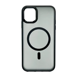 Çexol Magsafe Apple iPhone 11 üçün, Matte Black/Transparent