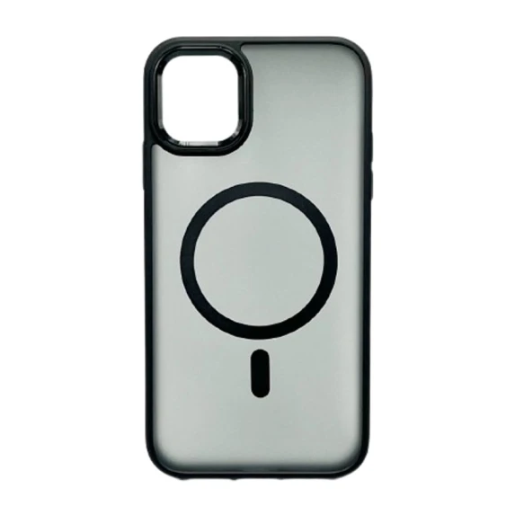 Çexol Magsafe Apple iPhone 11 üçün, Matte Black/Transparent