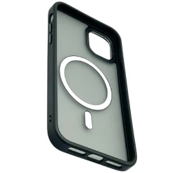 Çexol Magsafe Apple iPhone 11 üçün, Matte Black/Transparent
