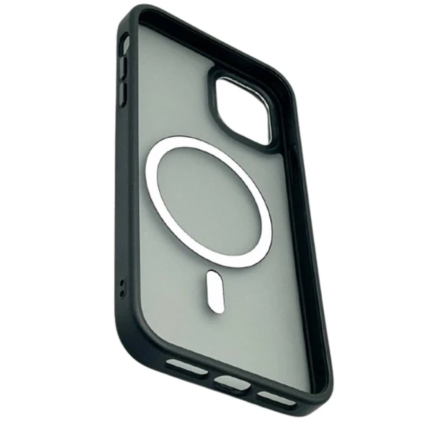 Çexol Magsafe Apple iPhone 11 üçün, Matte Black/Transparent