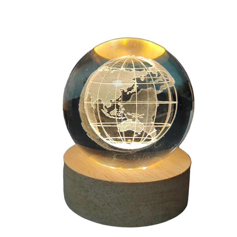 Şar şəkilli dekorativ lampa 9254, 8 sm, atlıq ilə, taxta/şüşə Şar şəkilli dekorativ lampa 9254, 8 sm, atlıq ilə, taxta/şüşə