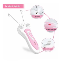 Нитевой эпилятор, белый/розовый