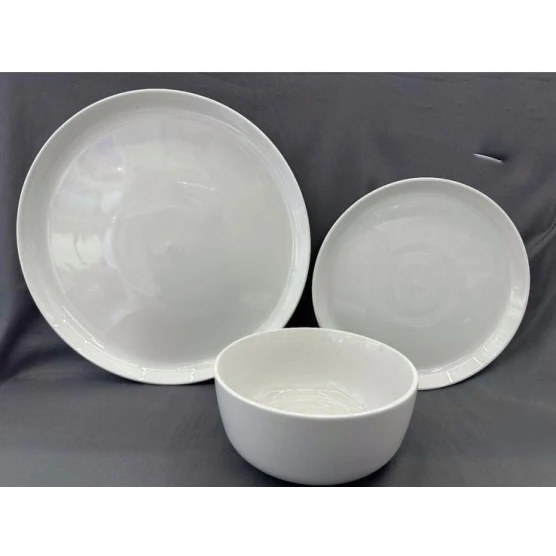 Boşqab dəsti 8292-48, keramika, ağ, 4 nəfərlik, 12 parça