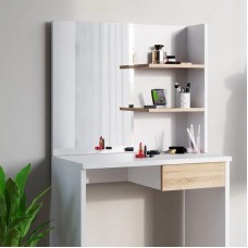 Makiyaj masası Art Mebel 98, laminat, ağ, 140x75x40 sm