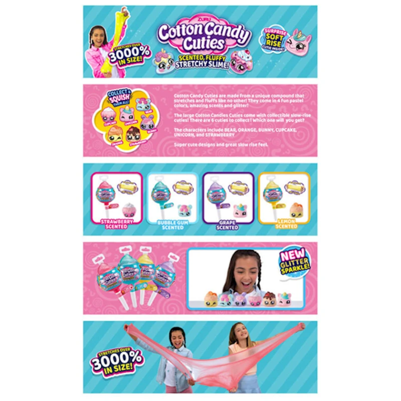 Слайм с сюрпризом Zuru Oosh Cotton Candy Cuties, товар в ассортименте