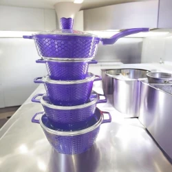 Набор посуды Gallery Home GH-000130, 22/24/28/32 см, гранит, фиолетовый