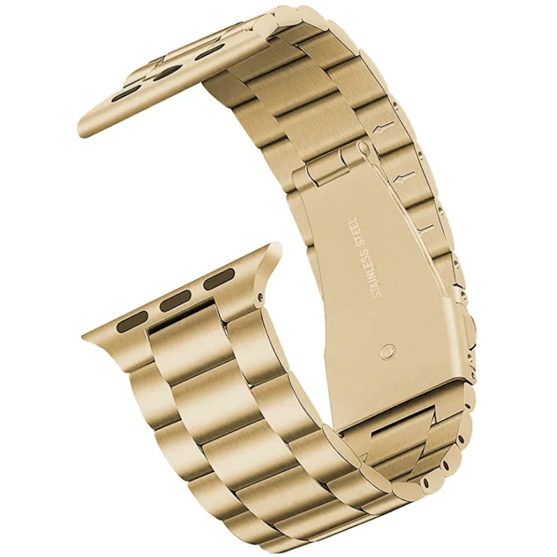 Ağıllı saat üçün kəmər Apple Watch 42/44/45/49 mm üçün Gold