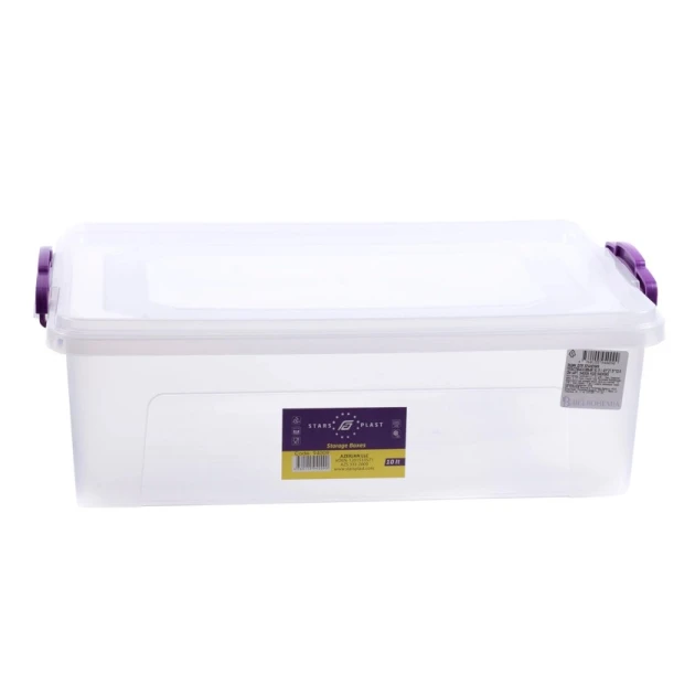 Qida saxlama konteyneri Stars plast, 10 l, 41x27.5x12.5 sm, plastik, şəffaf Qida saxlama konteyneri Stars plast, 10 l, 41x27.5x12.5 sm, plastik, şəffaf