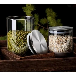 Səpələnən məhsullar üçün banka 3131, şüşə/metal, şəffaf, 300 ml Səpələnən məhsullar üçün banka 3131, şüşə/metal, şəffaf, 300 ml