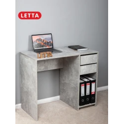 Компьютерный стол Letta Beton, 75х45х90 см, ЛДСП, серый