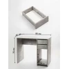 Компьютерный стол Letta Beton, 75х45х90 см, ЛДСП, серый