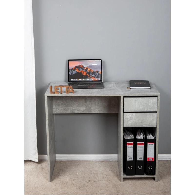 Компьютерный стол Letta Beton, 75х45х90 см, ЛДСП, серый