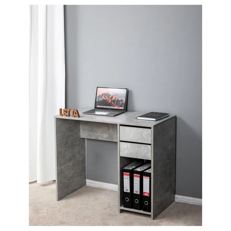 Компьютерный стол Letta Beton, 75х45х90 см, ЛДСП, серый