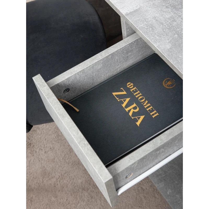 Компьютерный стол Letta Beton, 75х45х90 см, ЛДСП, серый