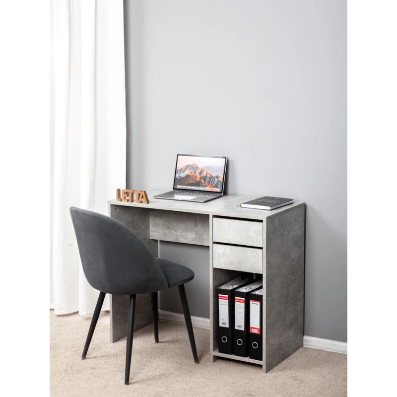 Компьютерный стол Letta Beton, 75х45х90 см, ЛДСП, серый