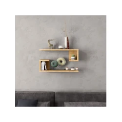 Настенная полка Art Mebel 168, ламинат, 60х40х15 см, бежевая