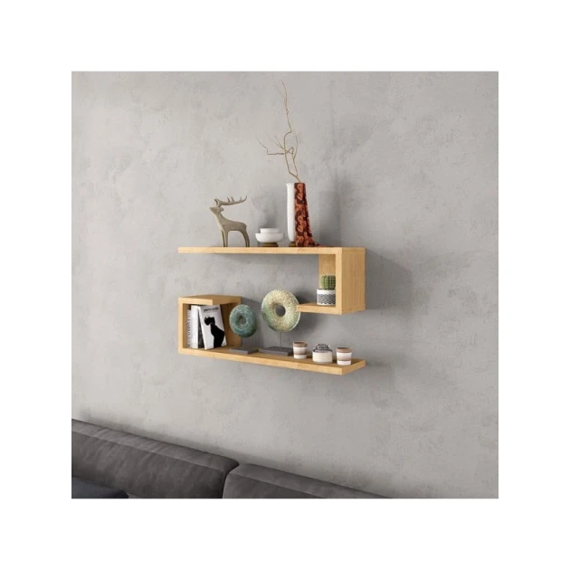 Divar rəfi Art Mebel 168, laminat, 60х40х15 sm, bej