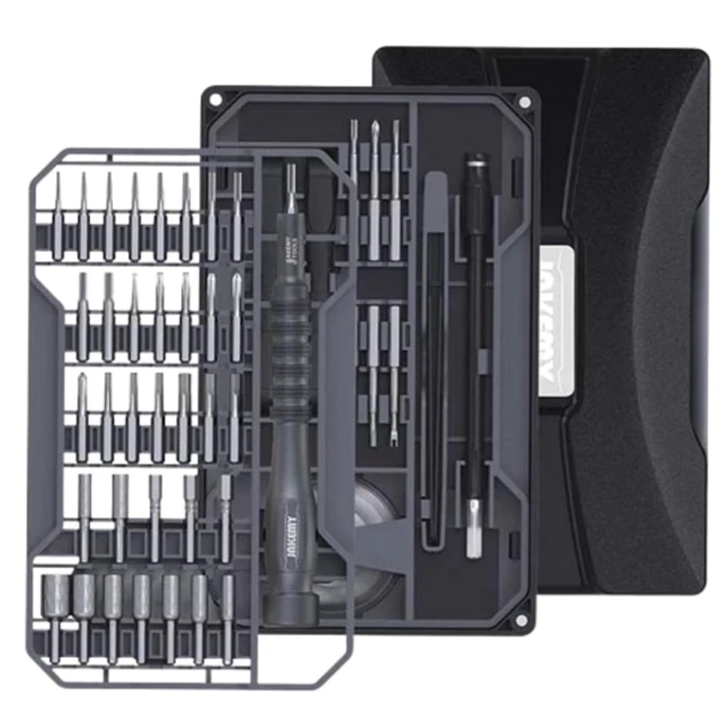 Набор бит с отверткой Jakemy JM-8172 73 в 1-ом, черный