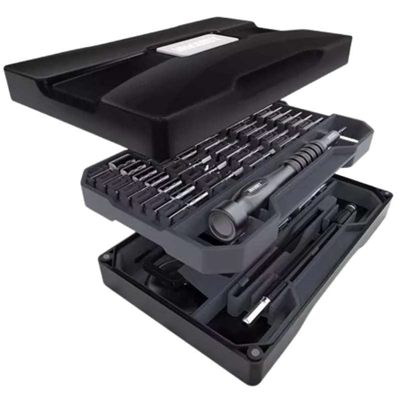 Набор бит с отверткой Jakemy JM-8172 73 в 1-ом, черный