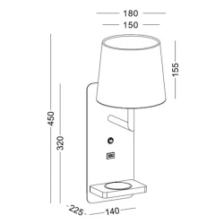 Настенный светильник Lustore LSW421-BK